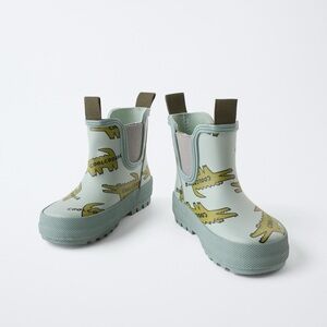 🌧️ ZARA Crocodile Print Rain Boots (EU 29 / US 12) NEW!